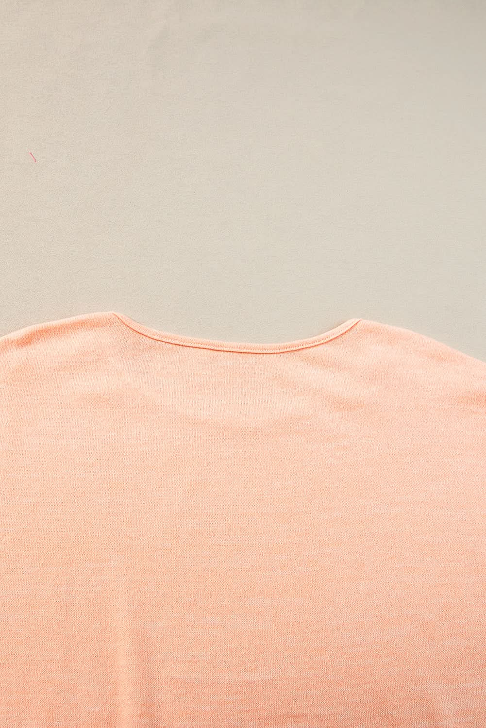Apricot Pink Button Detail Batwing Sleeve Casual Tee - Love Salve